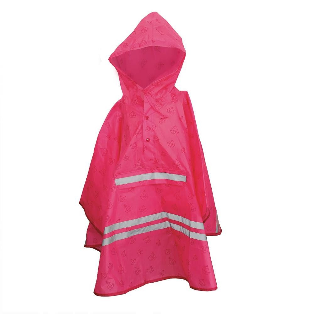 Roth Regenponcho ReflActions Regen-Poncho Diamant, Pink 5-10 Jahre, mit reflektierenden Elementen
