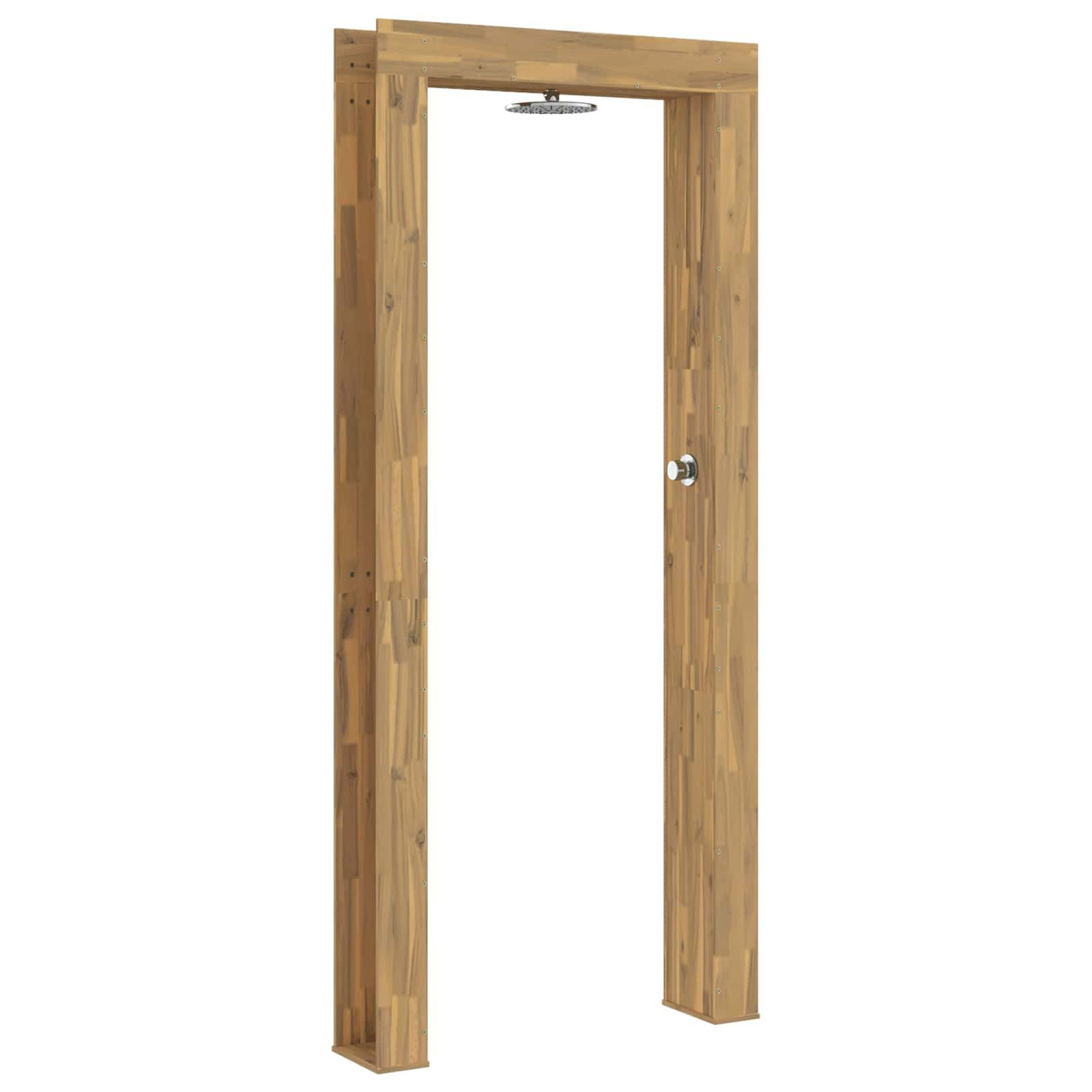 vidaXL Gartendusche 99 x 23 x 226 cm Gartendusche 226 cm Massives Akazienholz und Edelstah