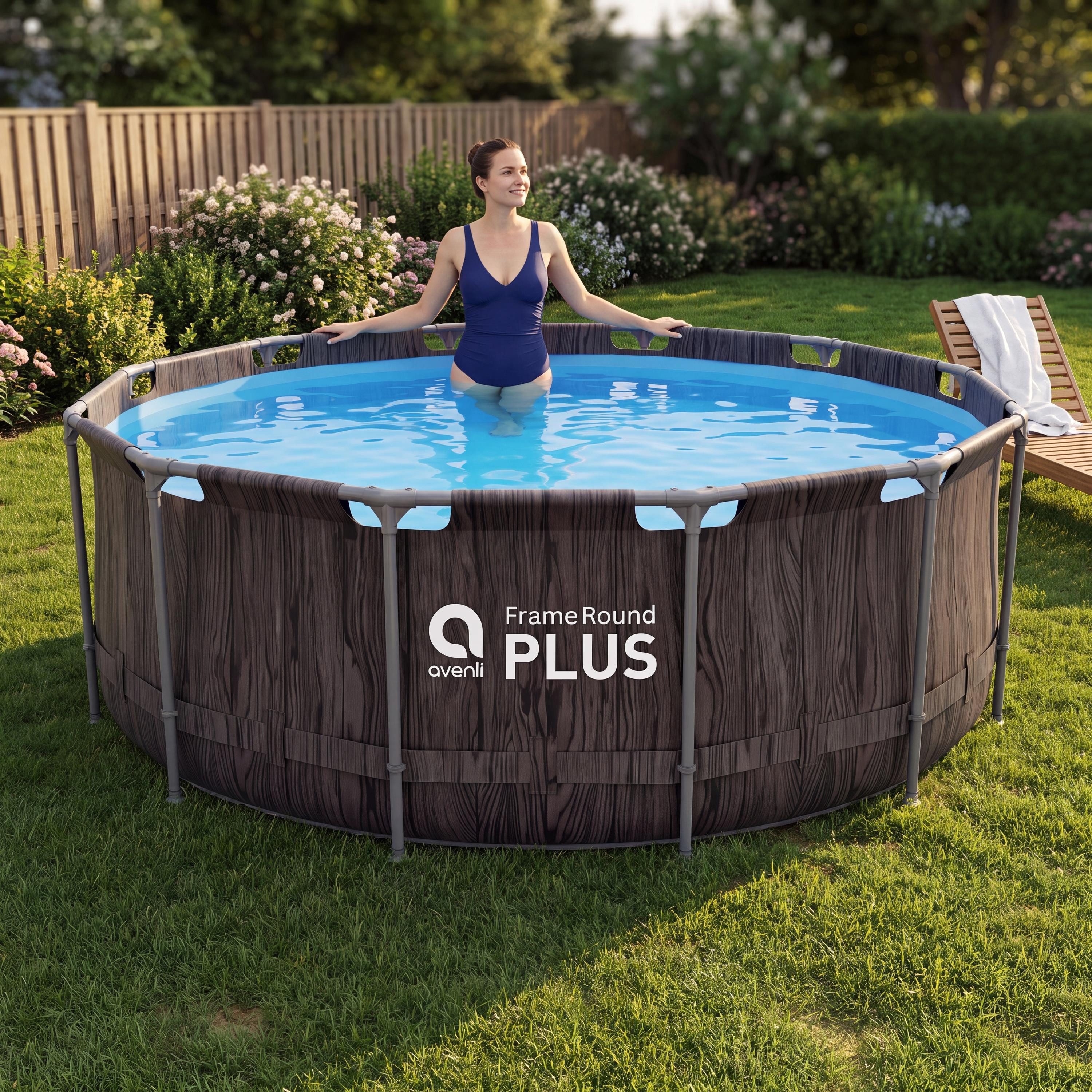 Avenli Framepool Frame Plus Pool 366 x 100 cm, Aufstellpool (Stahlrahmenpool, ohne Zubehör), Auch als Ersatzpool geeignet