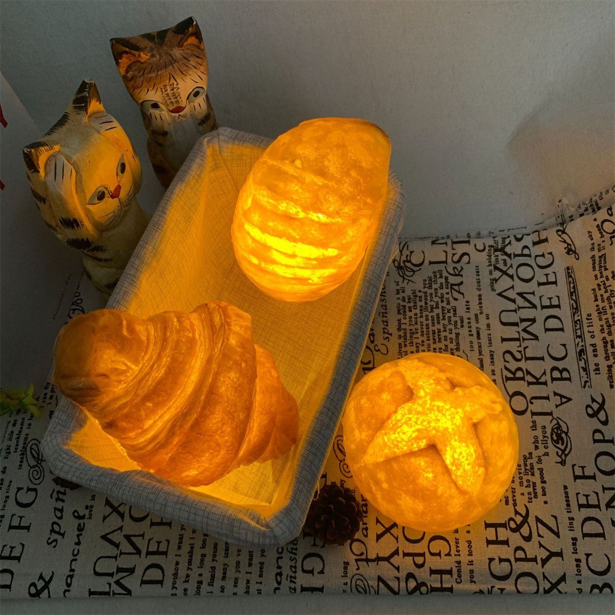 LED-Nachtlicht selected Lampe, Nachtlicht und dekorative carefully Brotförmiges Nachttischlampe