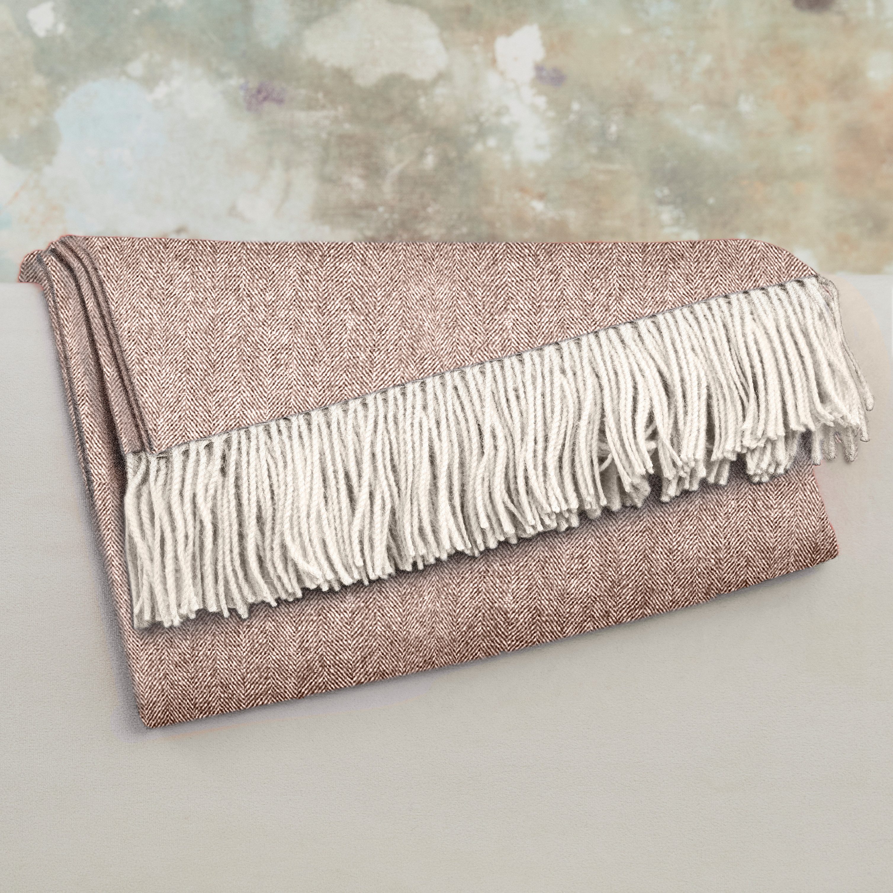 Apikuna Tagesdecke Baby Alpaka Wohndecke Luxus weich elegant, 100 % Baby Alpaka Wolle, temperaturregulierend, weich, hypoallergen