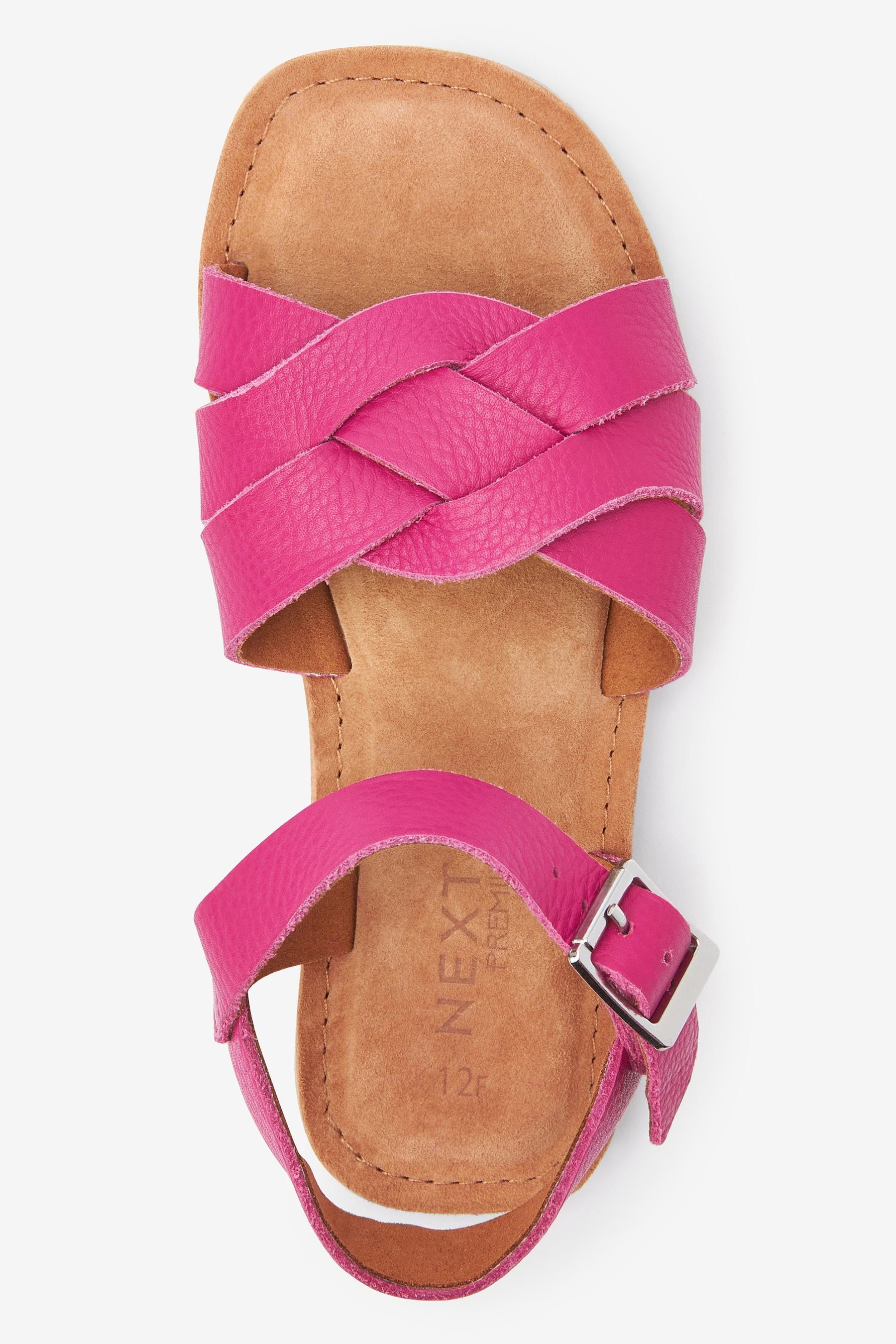 Next Geflochtene Ledersandalen Pink (1-tlg) Breite - Passform Sandale