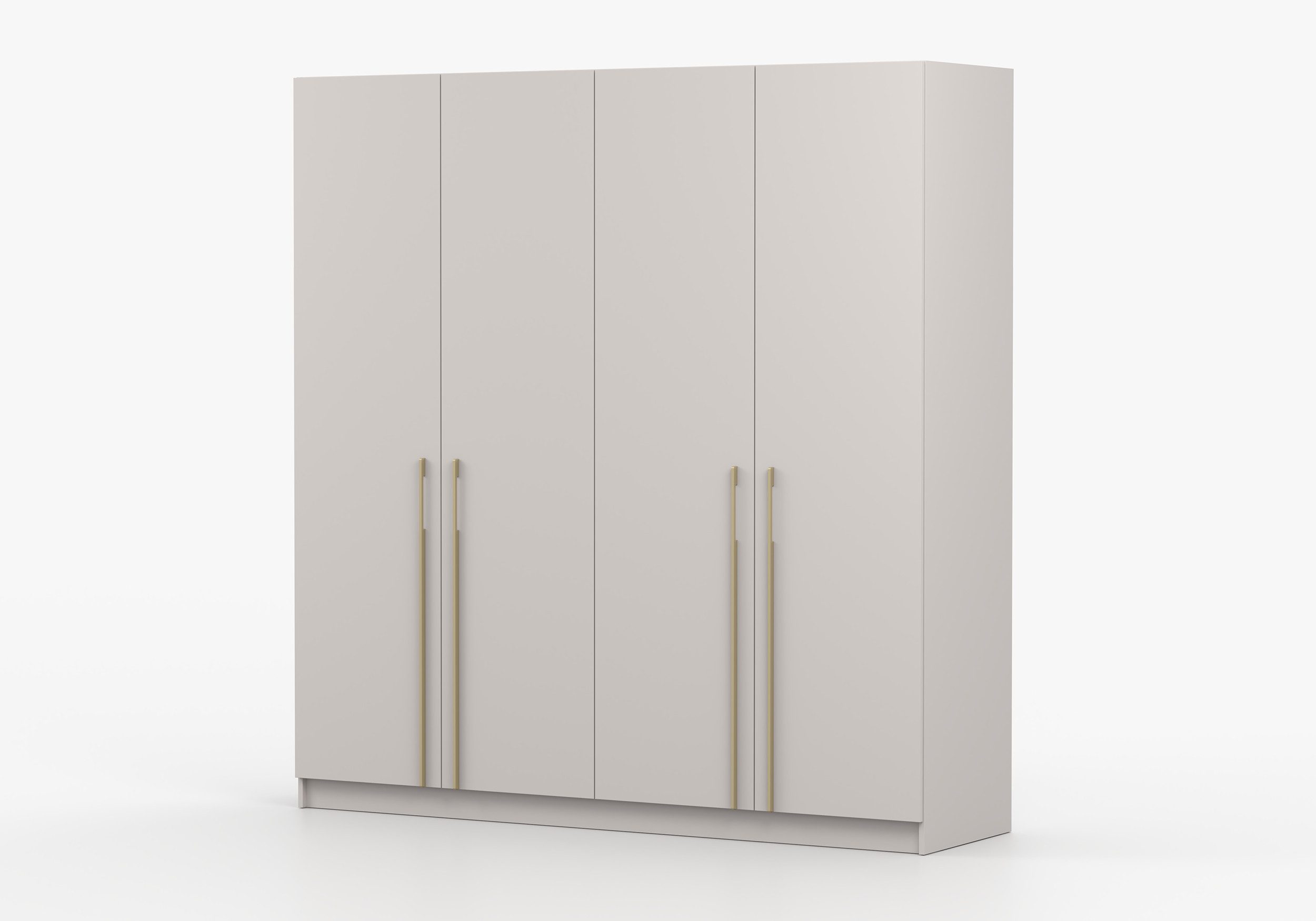 MOEBLO Drehtürenschrank Glamy 4D (Moderner 4-türiger Kleiderschrank mit viel Stauraum, Einlegeböden – Ideal für Schlafzimmer, Ankleidezimmer oder Jugendzimmer, Schrank Garderobe Drehtürenschrank) (BxHxT): 200 cm x 210 cm x 57 cm