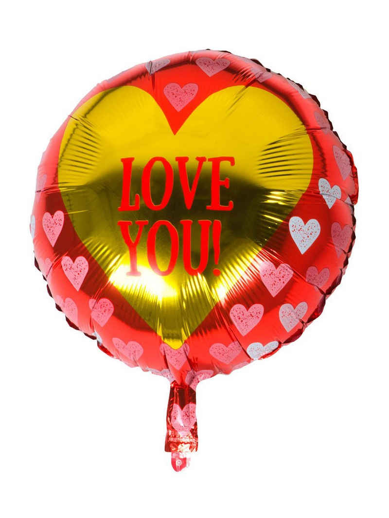Boland Folienballon Love You! Folienballon, Ballon zur Befüllung mit Gas - für Hochzeiten & Valentinstag