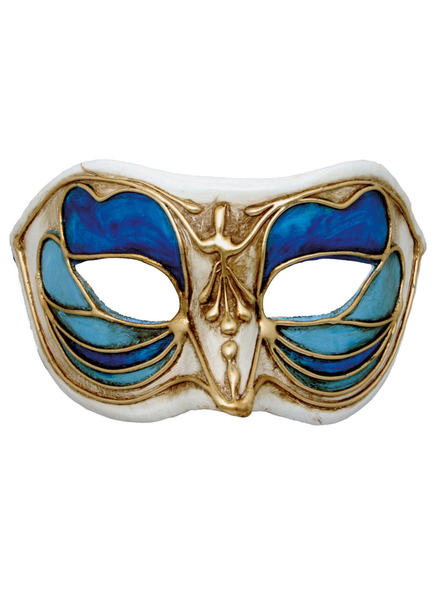 Maskworld Verkleidungsmaske Colombina Monica blu bianco