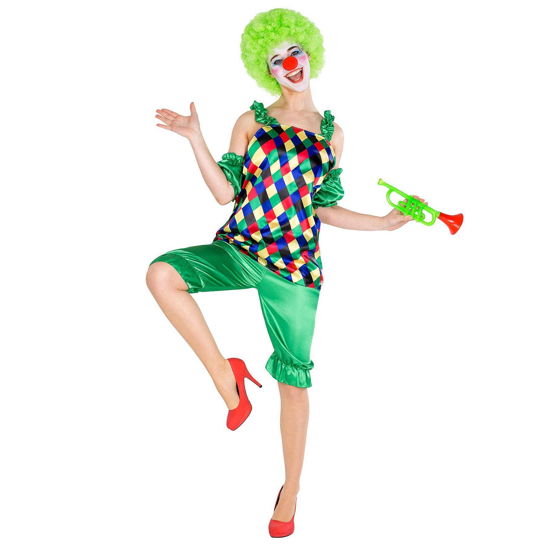 dressforfun Clown-Kostüm Frauenkostüm Clown Auguste, Wunderschönes Oberteil