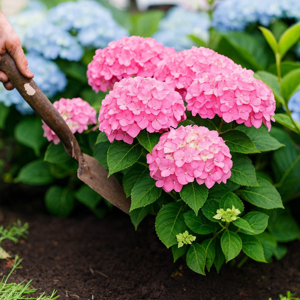 Exotenherz Beetpflanze Exotenherz - Hortensia - Hydrangea - Rosa - 7-12 Blühten - 23cm Topf