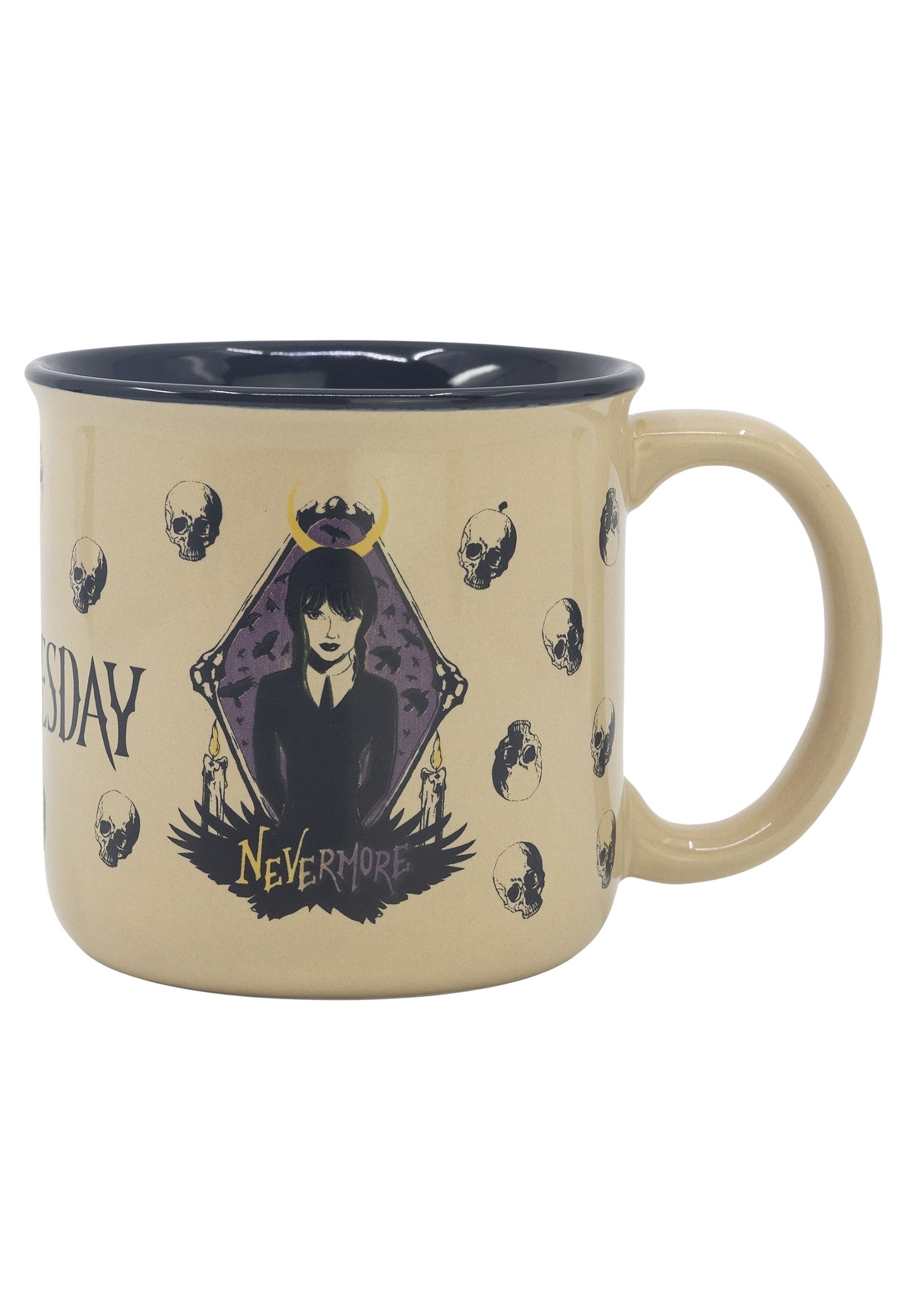 Wednesday Tasse Nevermore Kinder-Becher Tasse, aus Keramik im Geschenkkarton