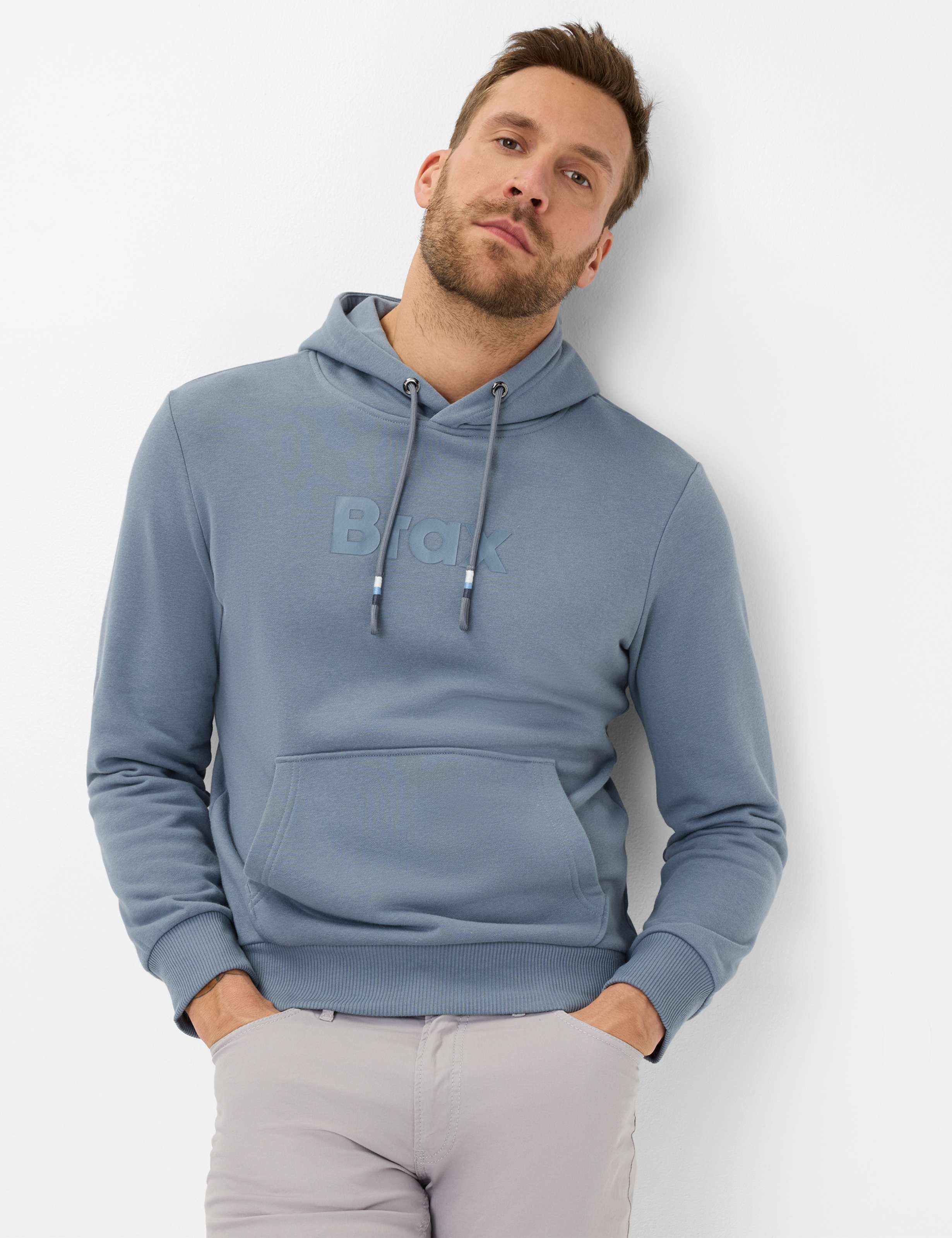 Brax Hoodie Style SULLIVAN, Sportiver Hoodie aus leichter French