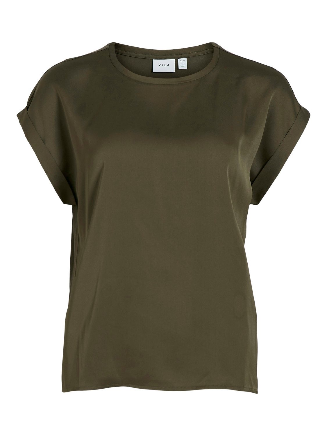 Vila T-Shirt Satin Blusen Kurzarm Basic günstig online kaufen