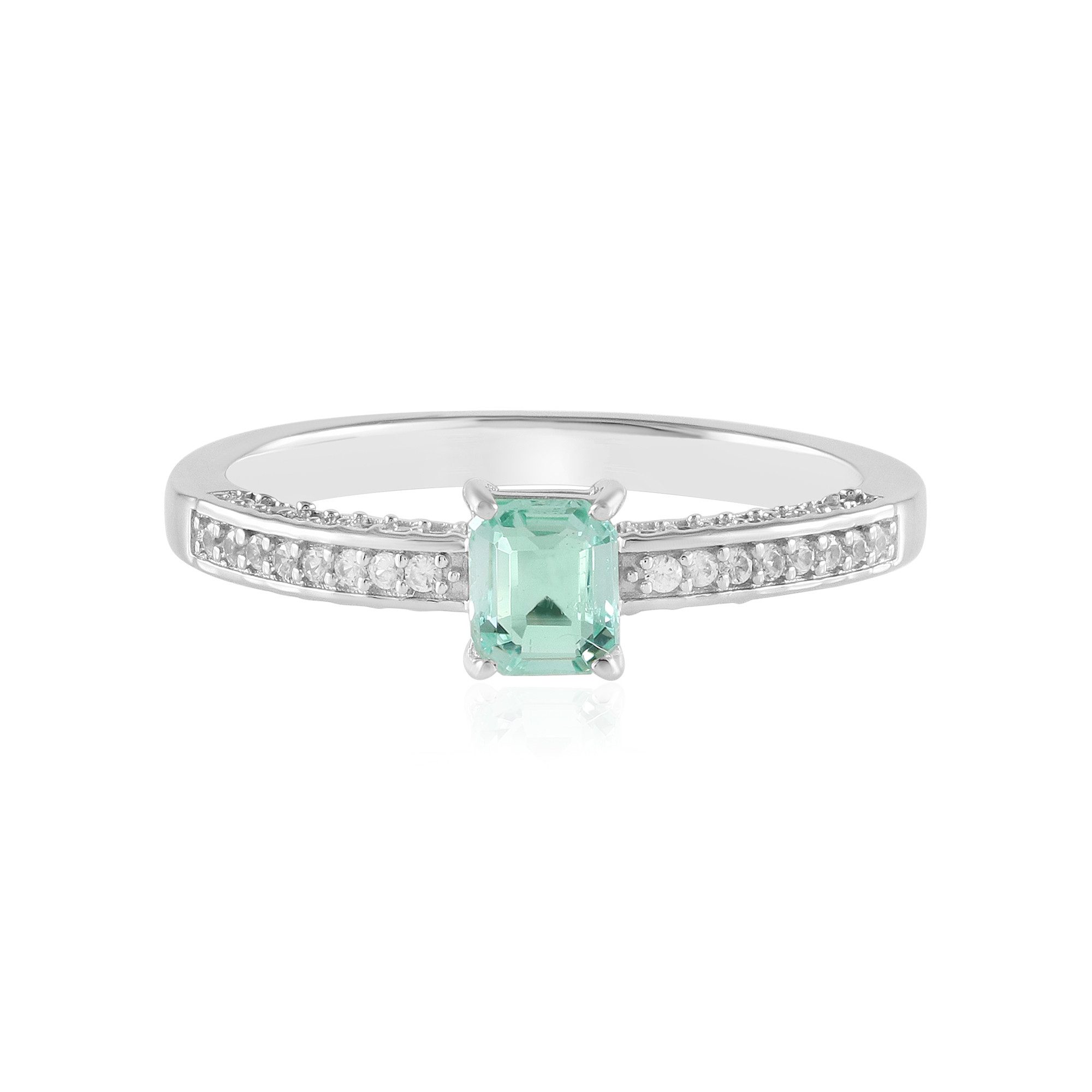 Silberring Paraiba Smaragd plattiert Silber Ring