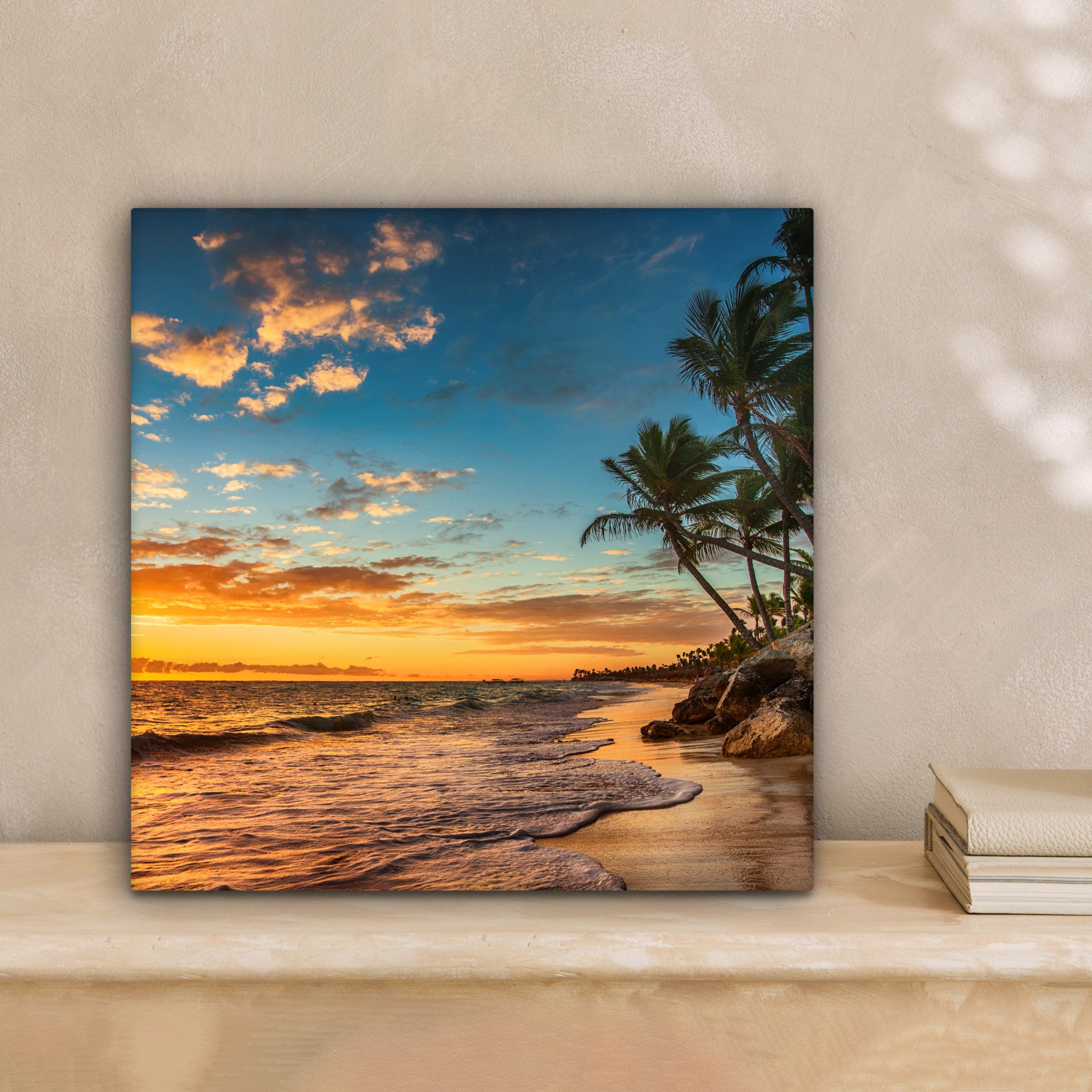 OneMillionCanvasses® Leinwandbild Strand - Sonnenuntergang - günstig online kaufen