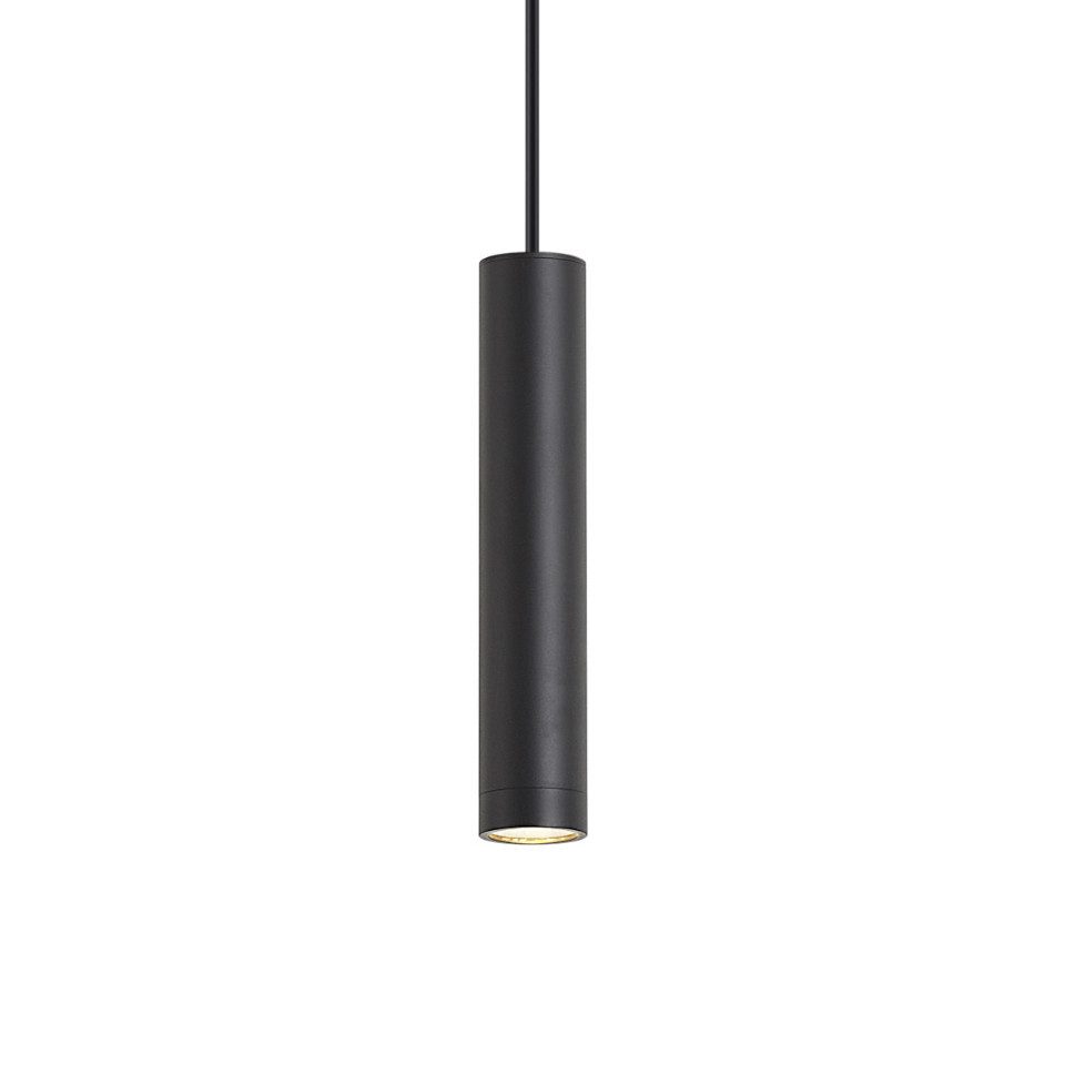 Qazqa Pendelleuchte Tuba, ohne Leuchtmittel, Kaltweiß, QAZQA Hängeleuchte, gu10, Schwarz, Aluminium, Design