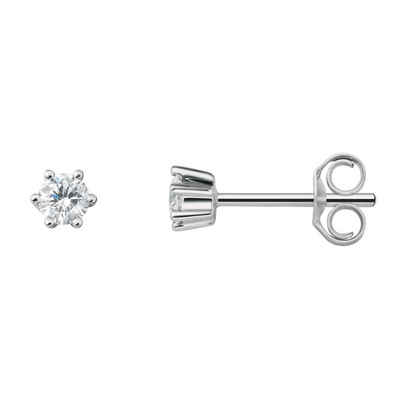 ONE ELEMENT Paar Ohrhänger 0.2 ct Diamant Brillant Ohrringe Ohrstecker aus 950 Platin, Damen Platin Schmuck