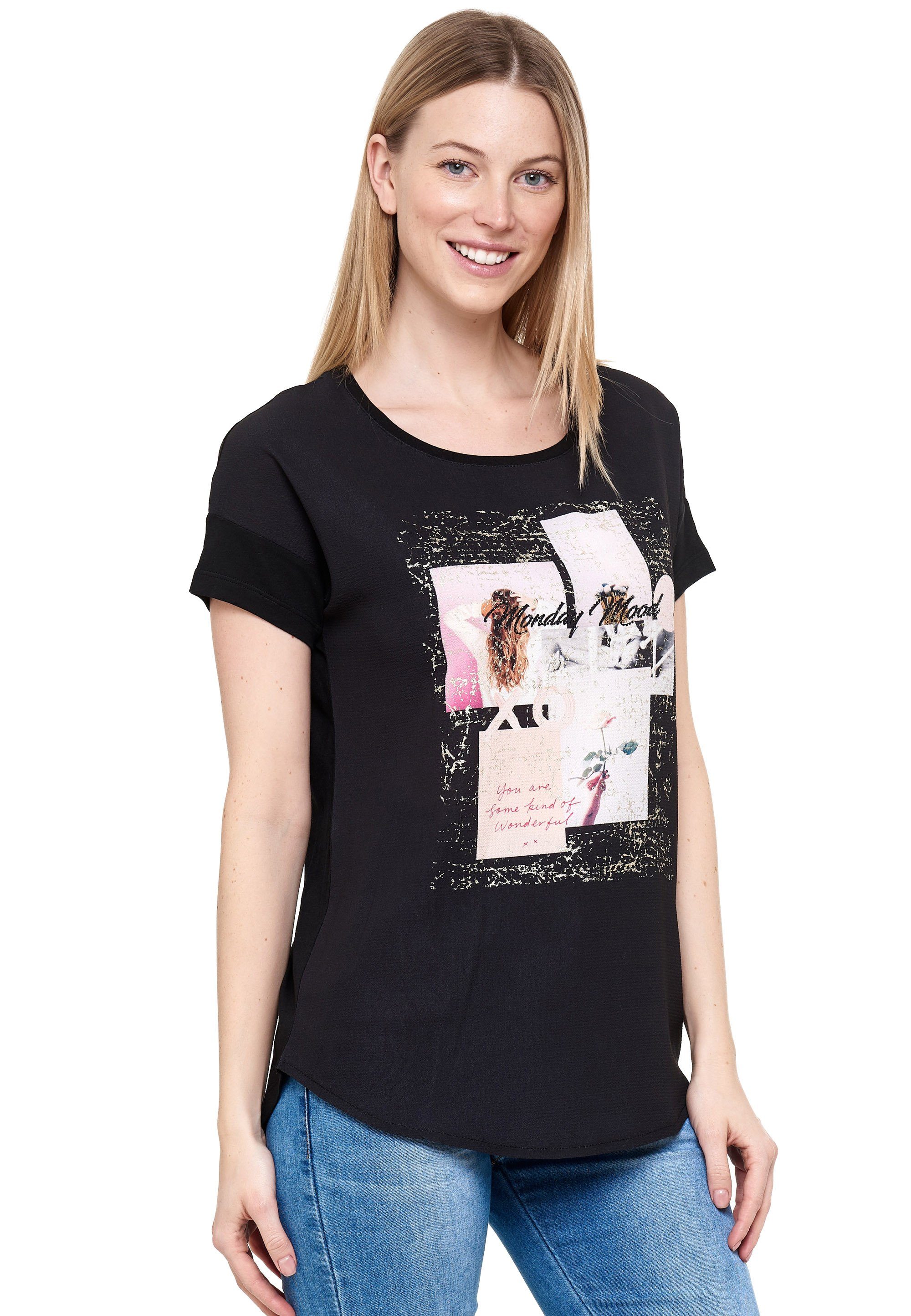 Decay T-Shirt mit schwarz stilbewusstem Frontprint