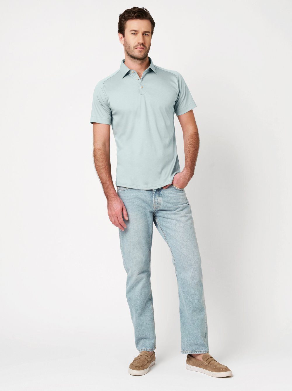 DESOTO Poloshirt Casual Polo Kent mit Kent Kragen