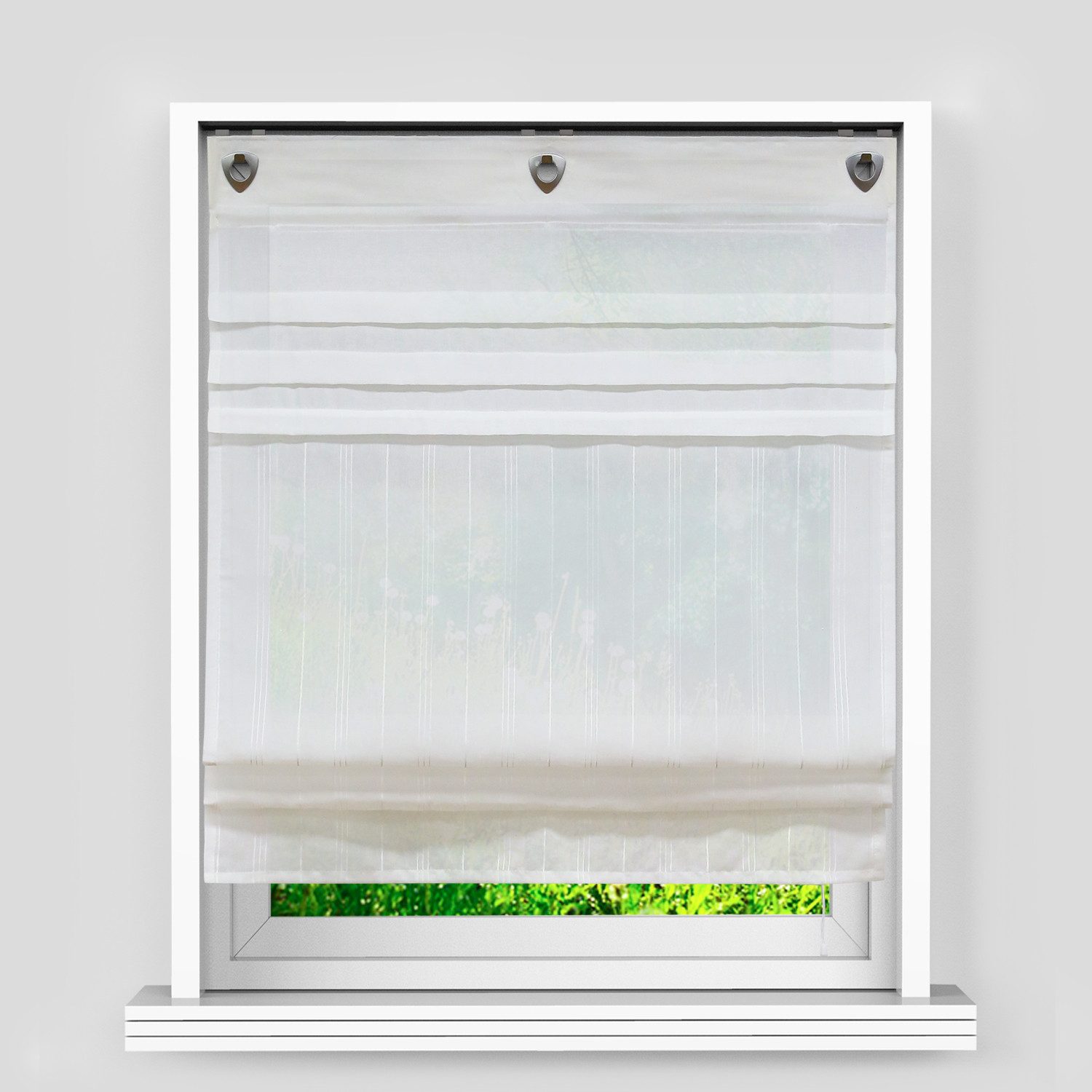 Joyswahl Raffrollo, mit Hakenaufhängung, Hakenösen, freihängend, ohne Bohre günstig online kaufen