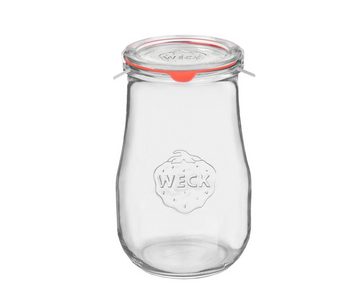 MamboCat Einmachglas 12er Set Weck Gläser 1750ml Tulpengläser + Deckel Einkochringe Klammer, Glas