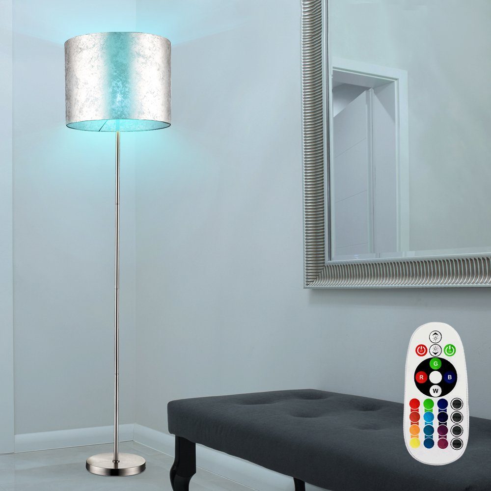 etc-shop LED Stehlampe, Leuchtmittel inklusive, Warmweiß, Farbwechsel, Decken Fluter Steh Lampe Textil Beistell Beleuchtung Wohn Ess Zimmer