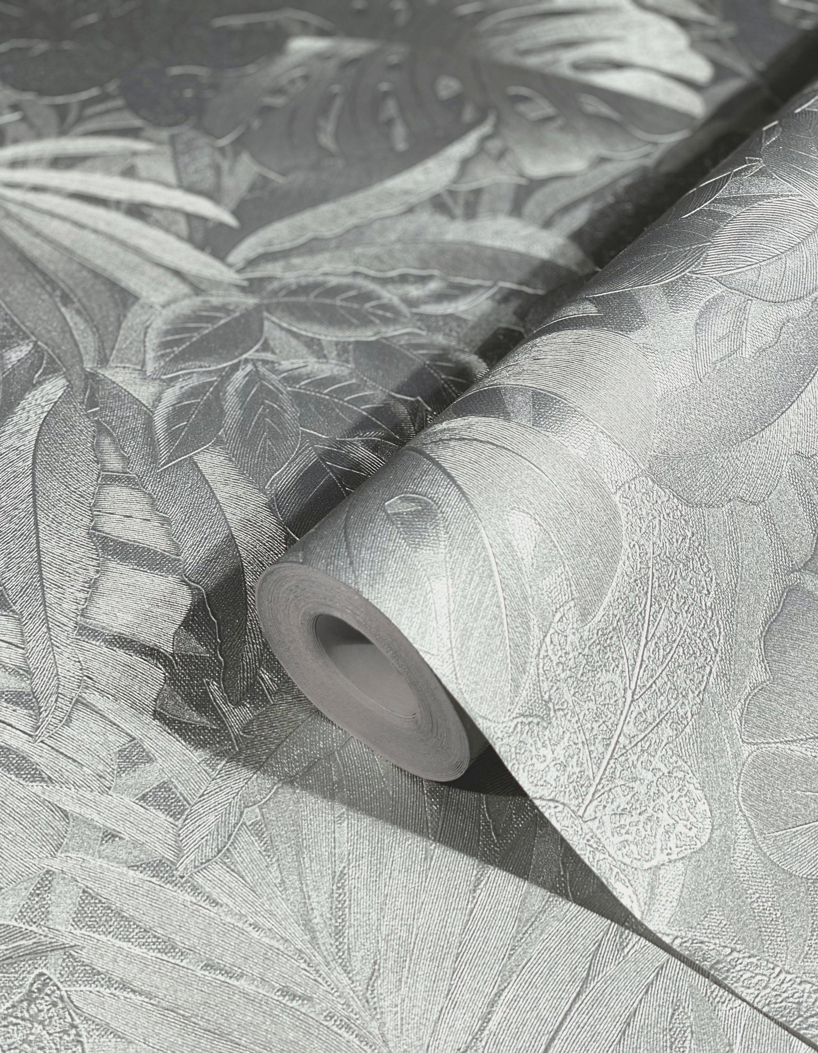 Marburg Vliestapete, floral, metallic, schimmernd, (1 günstig online kaufen