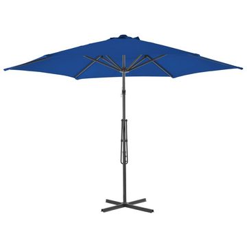 vidaXL Balkonsichtschutz Sonnenschirm mit Stahlmast Blau 300x230 cm