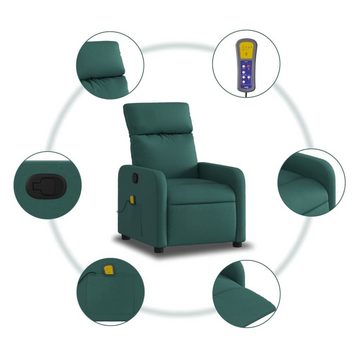 vidaXL Sessel Massagesessel Dunkelgrün Stoff (1-St)