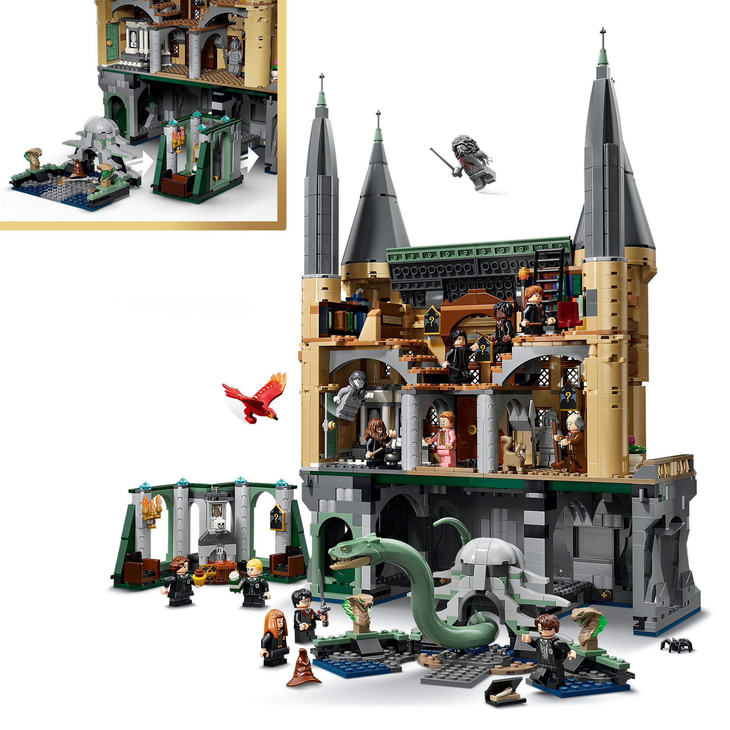 LEGO® Schloss Hogwarts: Ostflügel (76473), LEGO Harry Potter™ Konstruktionsspielsteine, (2164 St), Made in Europe – Bild 4 von 5
