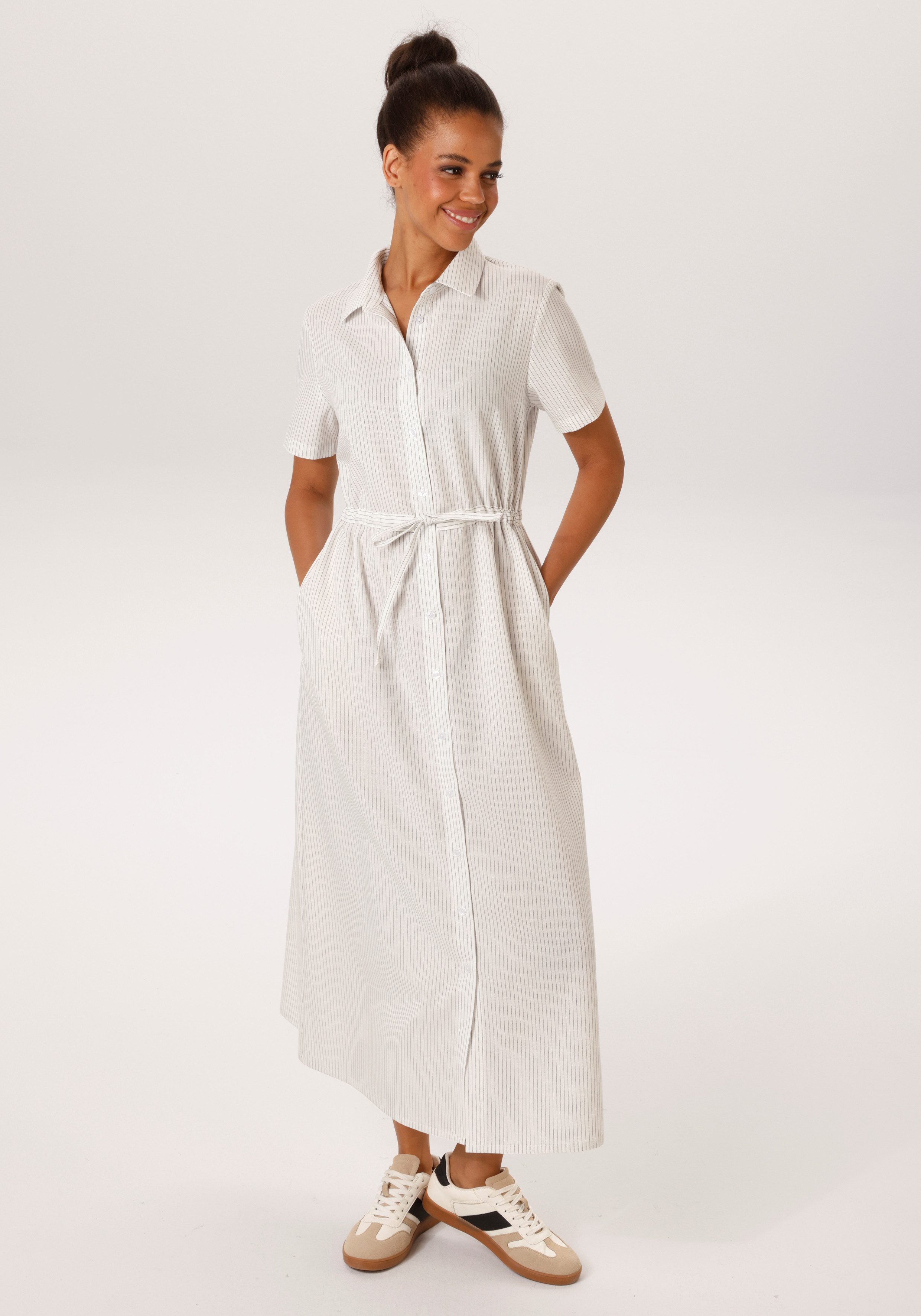 Aniston CASUAL Sommerkleid im edlen Nadelstreifen-Dessin - NEUE KOLLEKTION günstig online kaufen