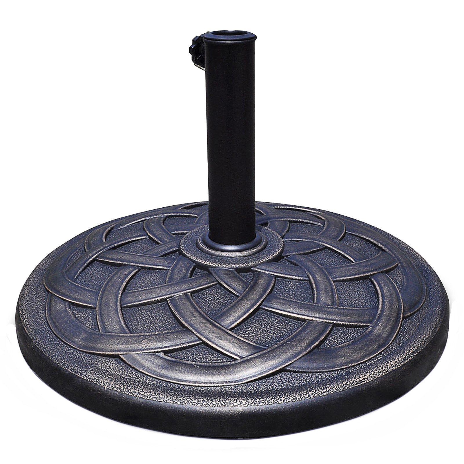 COSTWAY Schirmständer, Sonnenschirmfuß, aus Metall, rund, bronzen