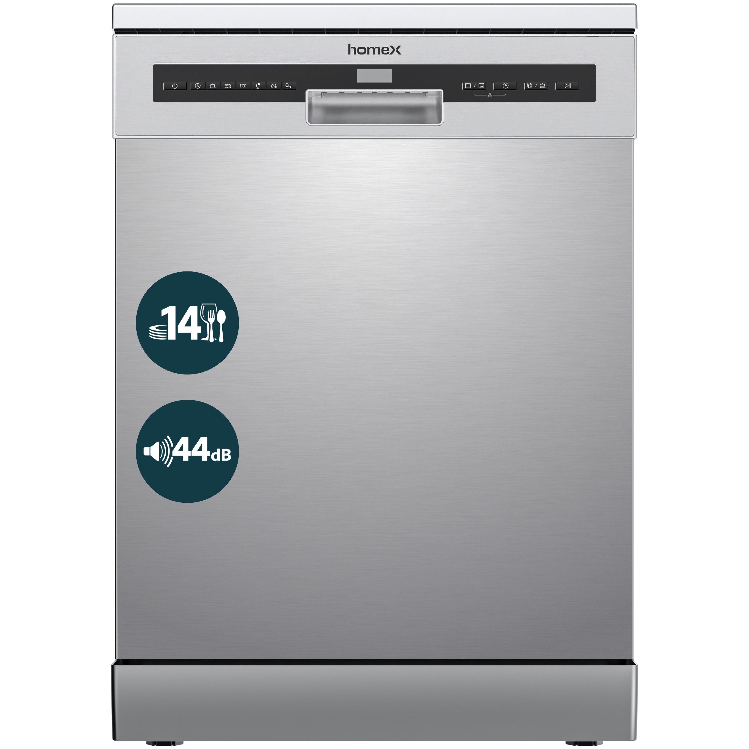 homeX Standgeschirrspüler DWFS601444C-S