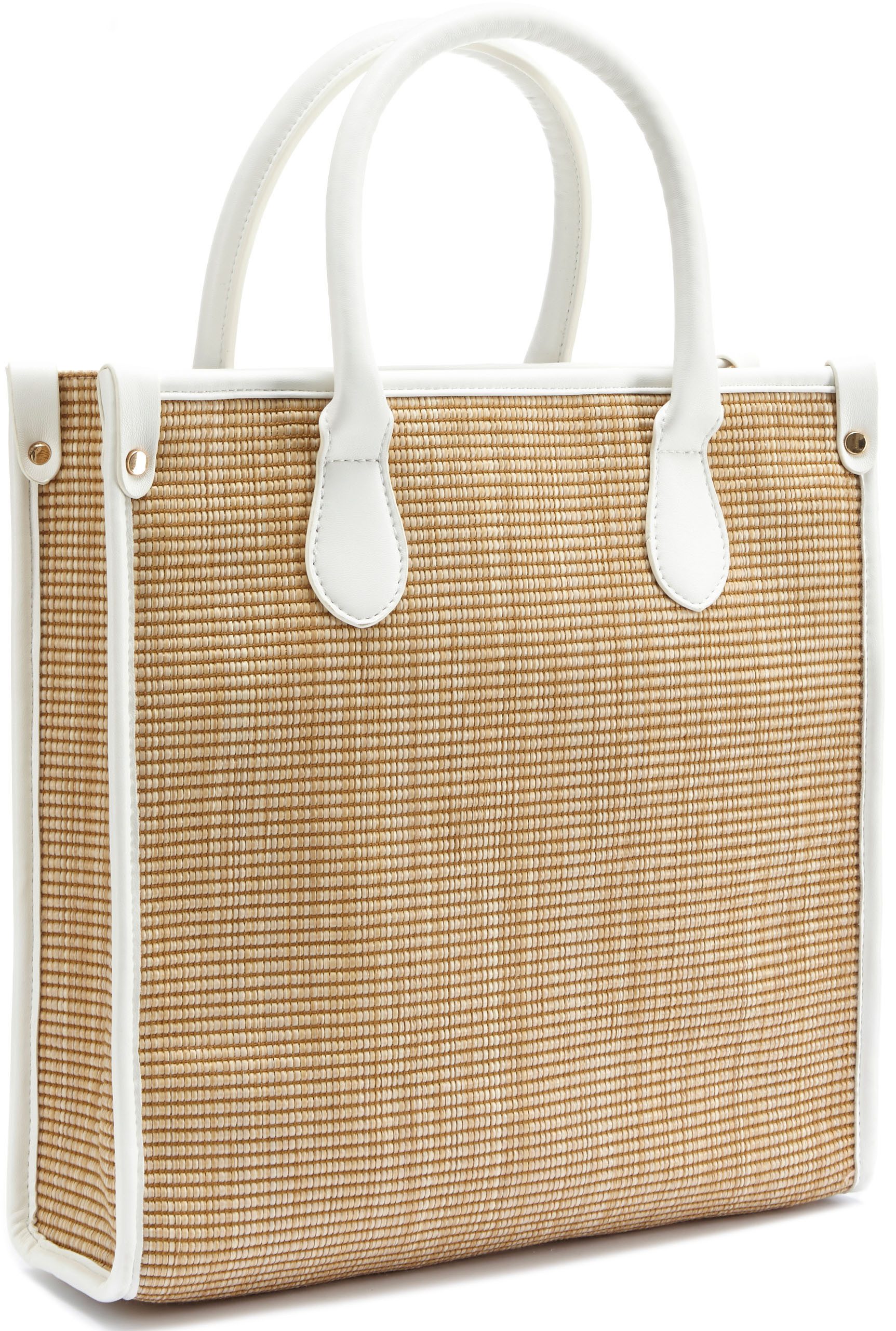 Vivance Shopper Strandtasche, Schultertasche, Korbtasche, Tragetasche, Bast-Optik VEGAN