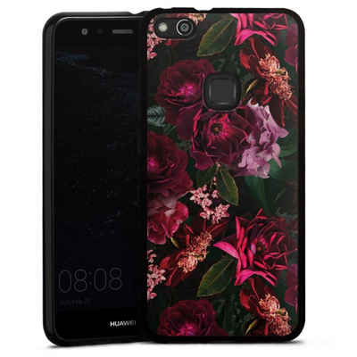 DeinDesign Handyhülle »Rose Blumen Blume Dark Red and Pink Flowers«, Huawei P10 lite Silikon Hülle Bumper Case Handy Schutzhülle