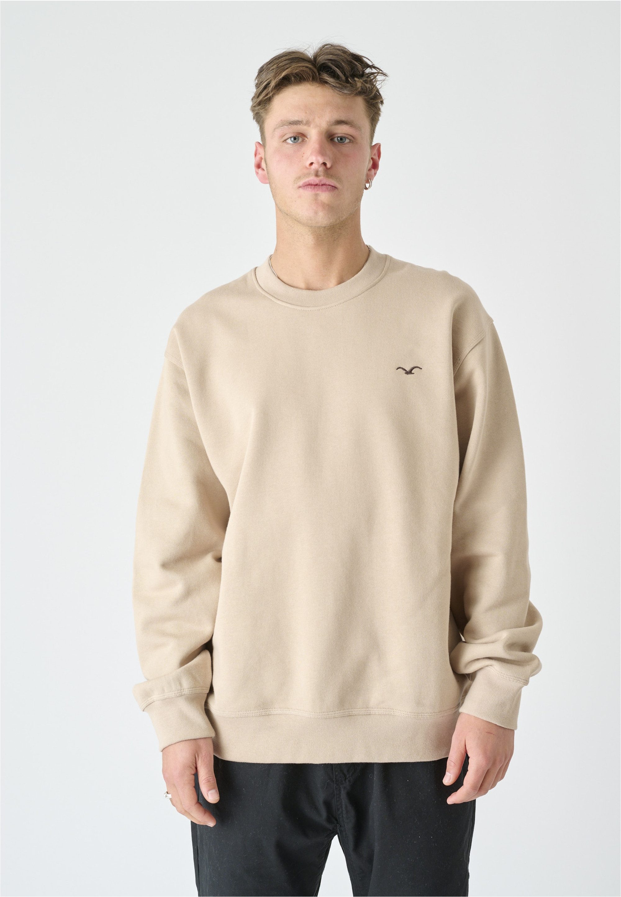 Cleptomanicx Sweatshirt Ligull Boxy mit kleiner Möwenstickerei