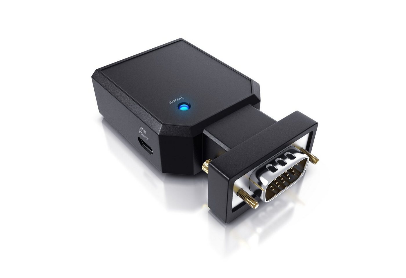 CSL 1080p VGA zu HDMI Video-/Audio Konverter Video-Adapter VGA, 3,5-mm-Klinke zu, HDMI Typ A, mit Audioübertragung, für PC und Laptop an TV und Beamer