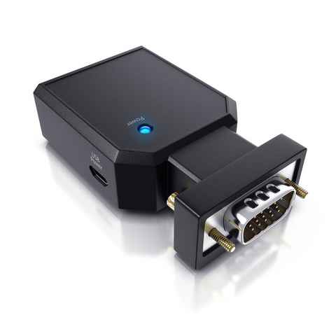 CSL Video-Adapter VGA, 3,5-mm-Klinke zu HDMI Typ A, 1080p VGA zu HDMI Video-/Audio Konverter