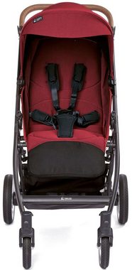 Gesslein Kinder-Buggy Smiloo Happy +, schwarz/tabak, maroon rot, mit Einhand-Faltmechanismus;