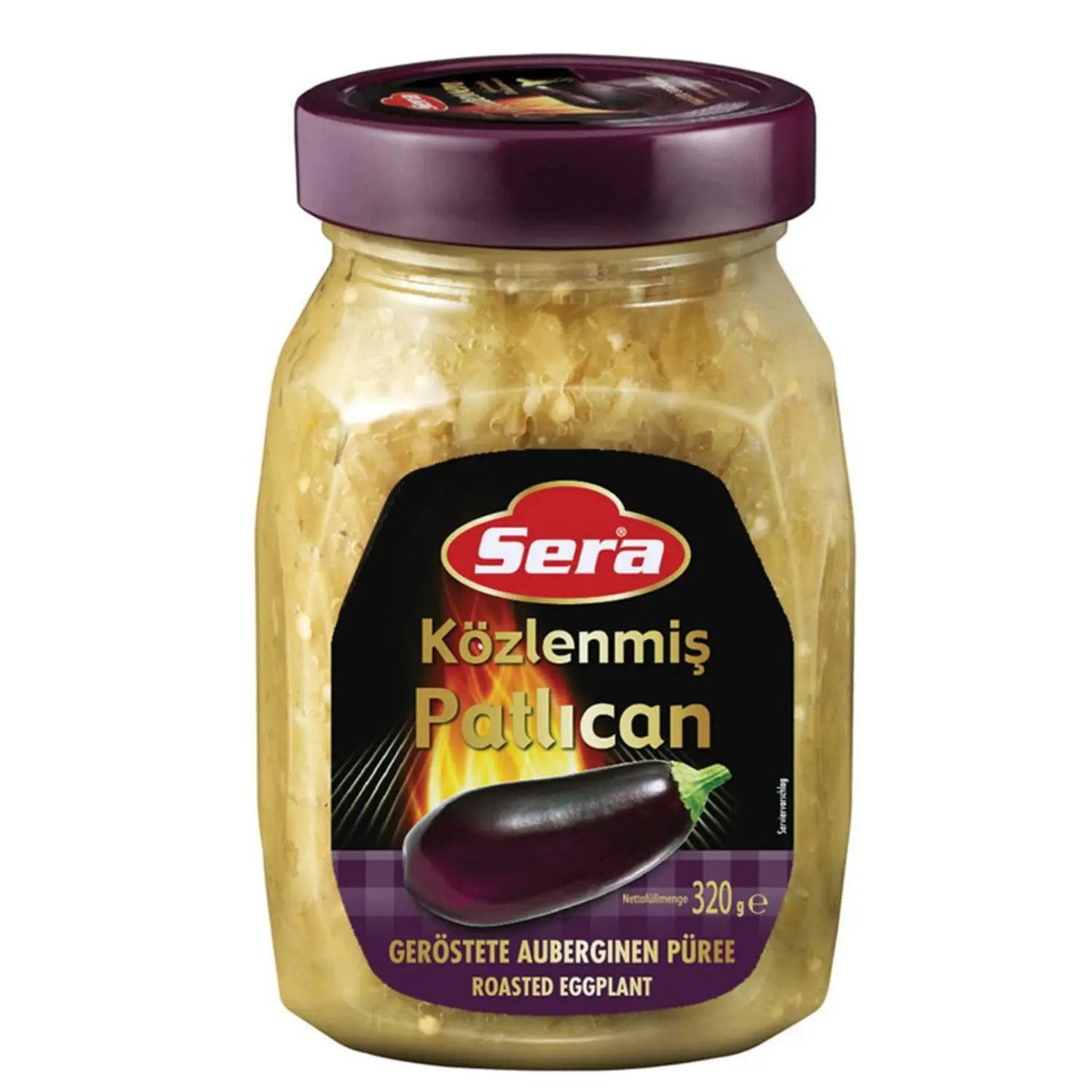 SERA FOOD Antipasti Sera Geröstete Auberginen Püree 320g, 1 x 320,00 g, Rauchiges Aroma für Ihre Küche