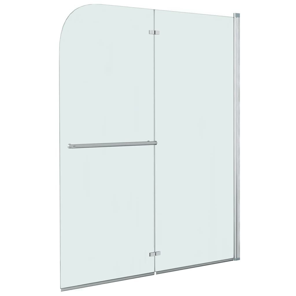 vidaXL Duschwand 120 x 140 cm Faltbare Duschkabine 2 Paneele ESG 120x140 cm