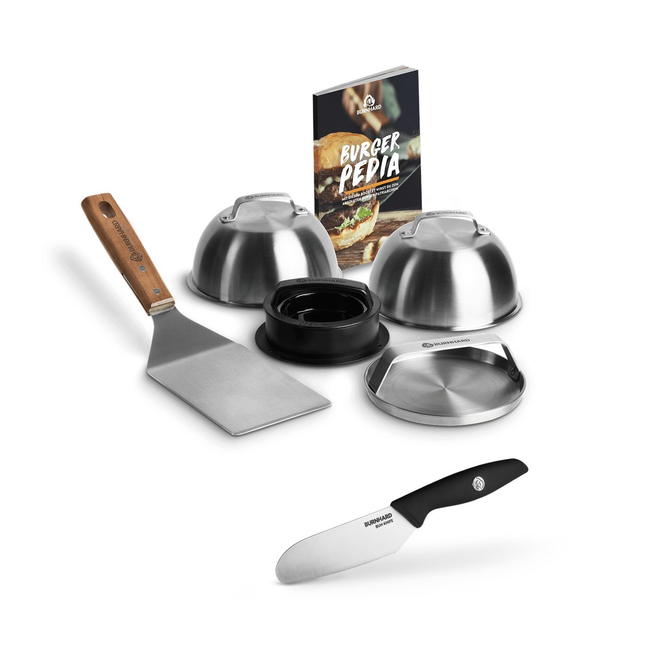 BURNHARD® Burgerpresse Ultimatives Burger-Set 7 tlg. (6 St)
