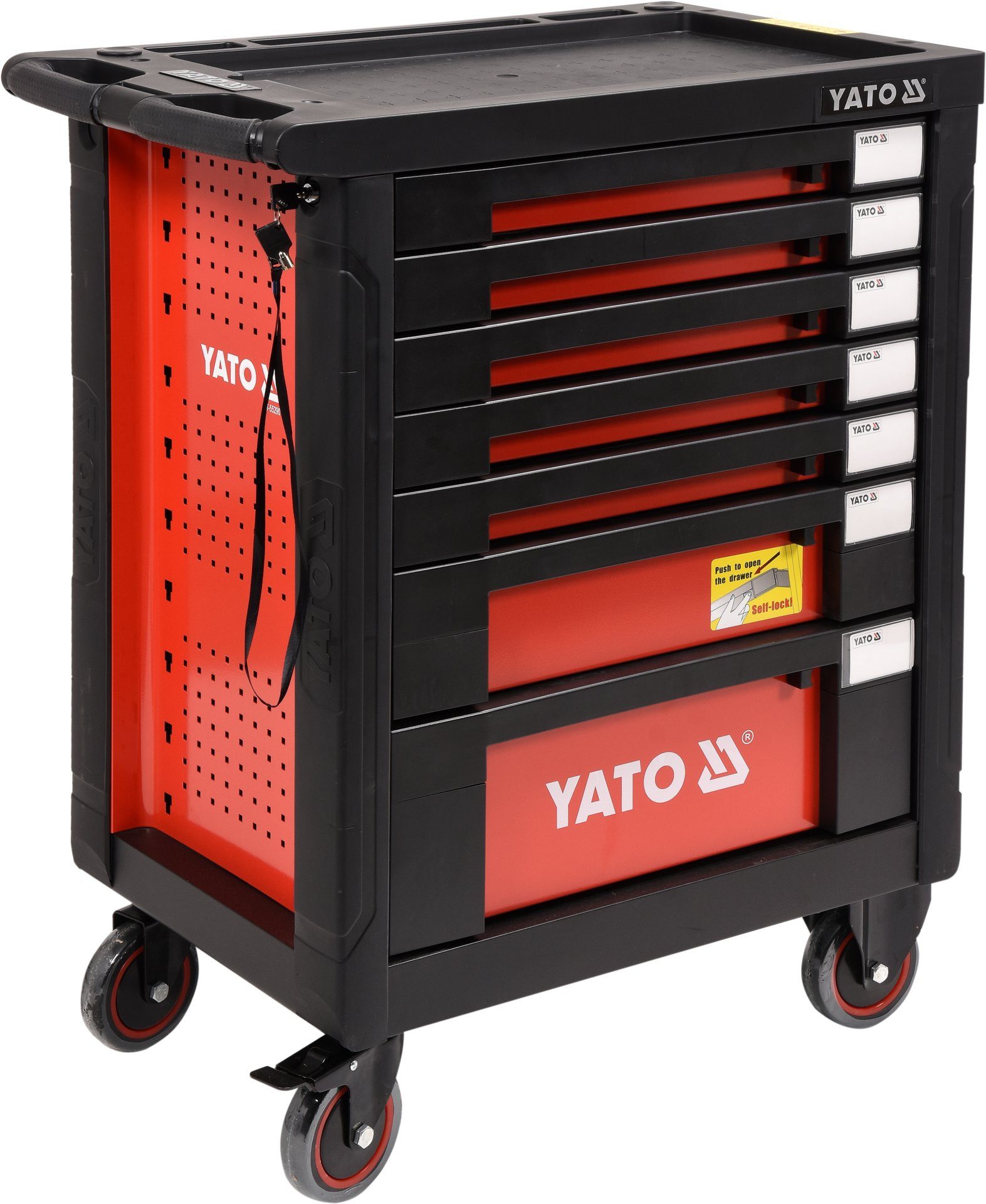 Yato Werkstattwagen Werkstattwagen 980x770x465mm inkl. Werkzeug 211-teilig, Stabil