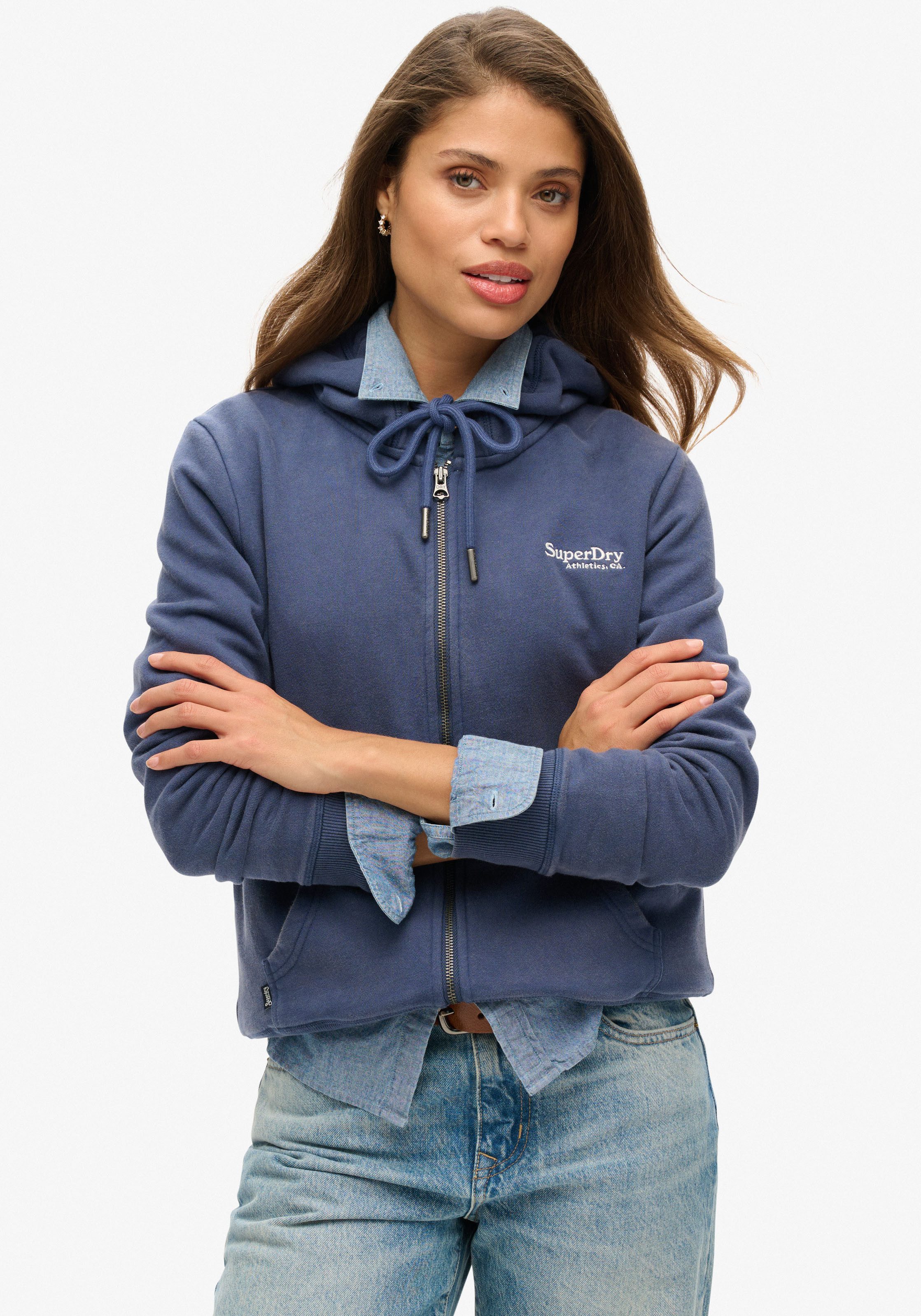 Superdry Kapuzensweatjacke ESSENTIAL LOGO ZIP HOODIE günstig online kaufen