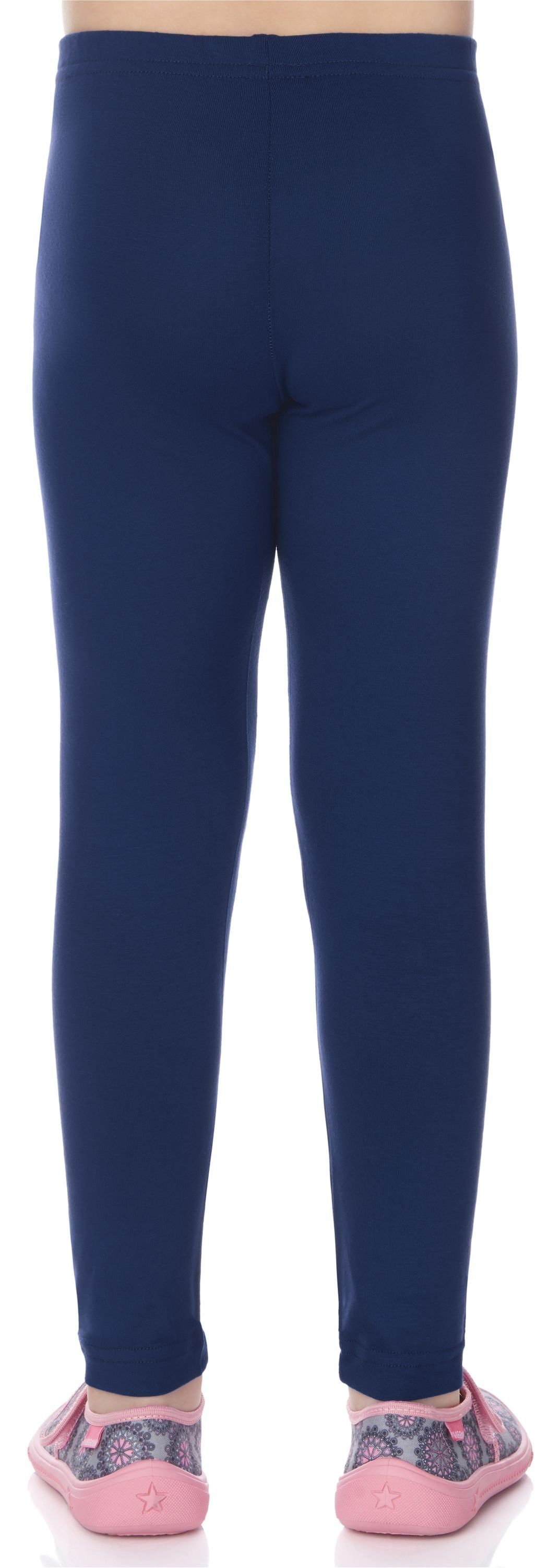 Marineblau Bund aus elastischer Viskose Merry Style Lange MS10-130 (1-tlg) Leggings Mädchen Leggings
