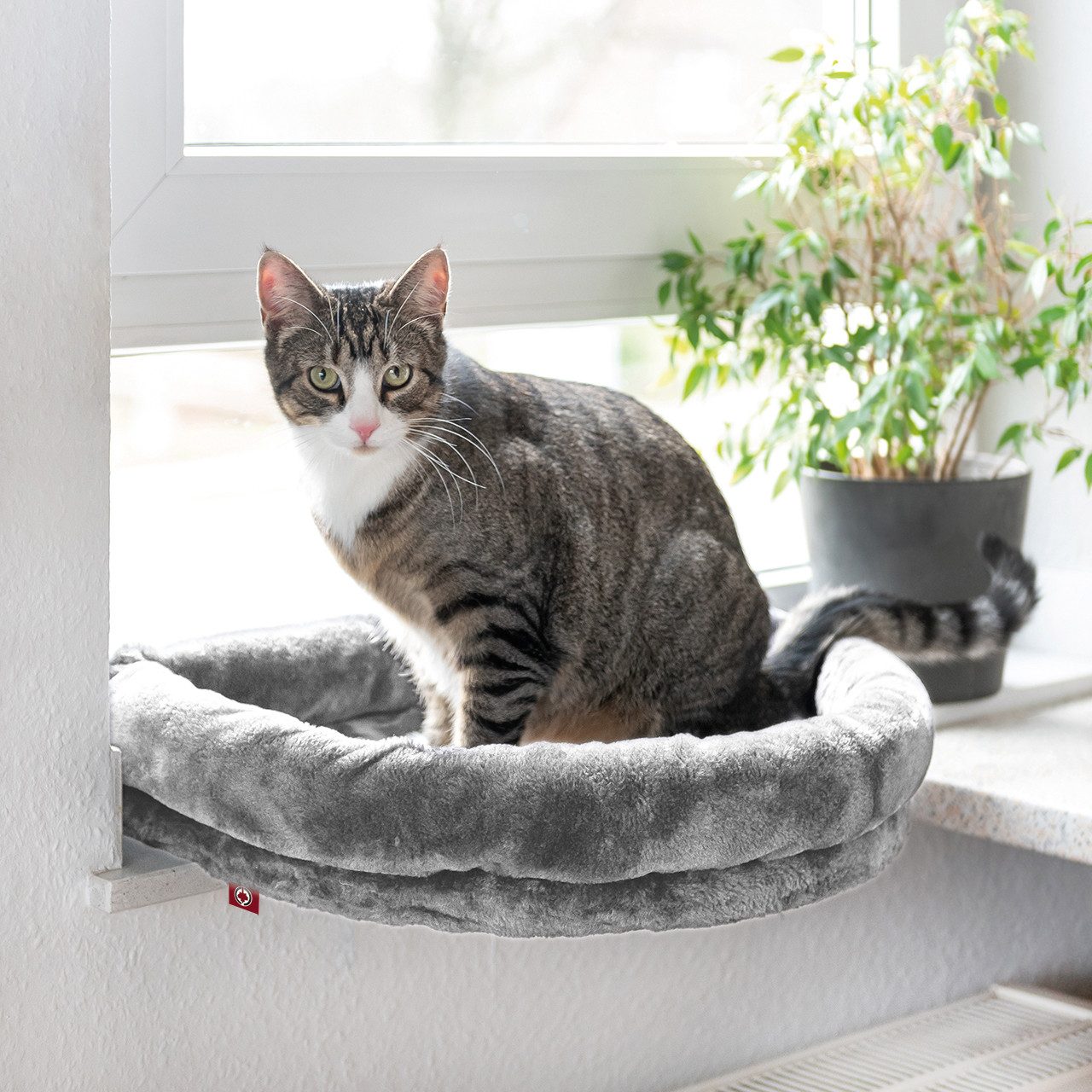 Canadian Cat Company Katzenliege LOVESEAT Fensterbett, hellgrau, ca. 55x47x günstig online kaufen