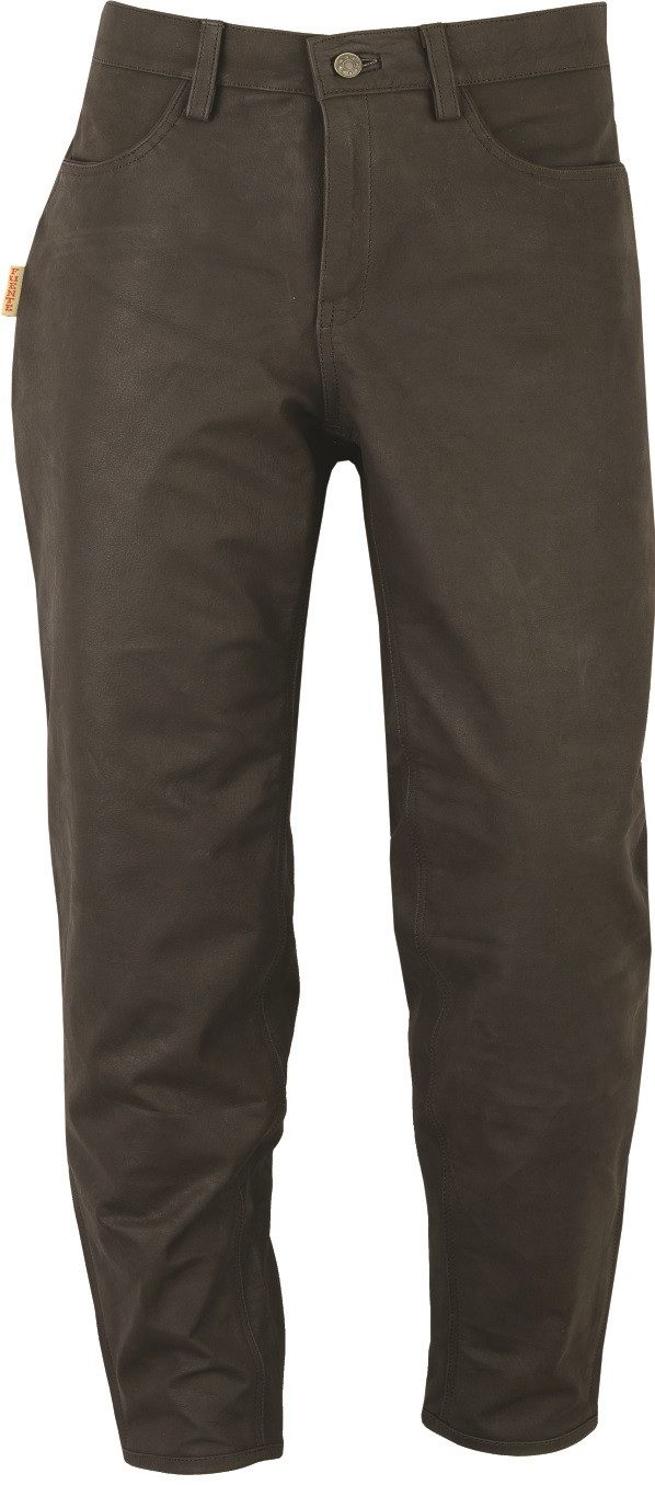 Fuente Leather Wears Lederhose Jagdhose Leder Herren, Büffelleder, Jagdlederhose mit Messertasche Stiefelhose Leder echtes Nubuk Leder