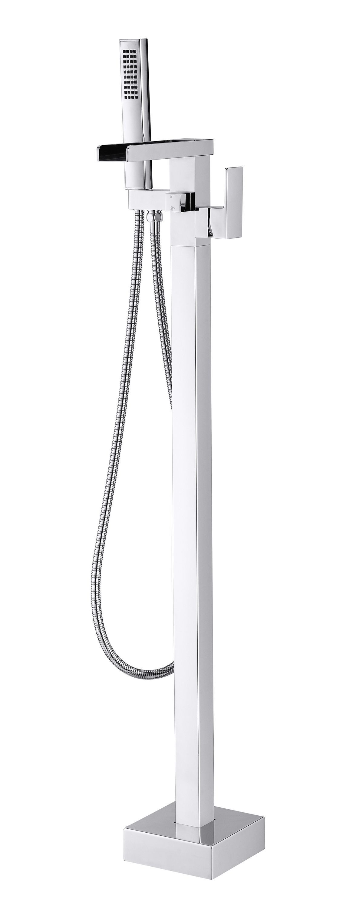Bernstein Standarmatur 1523C Chrom Wasserfall (inkl. Handbrause und Schlauch) Freistehend Wasserfall Handbrause Einhebelmischer