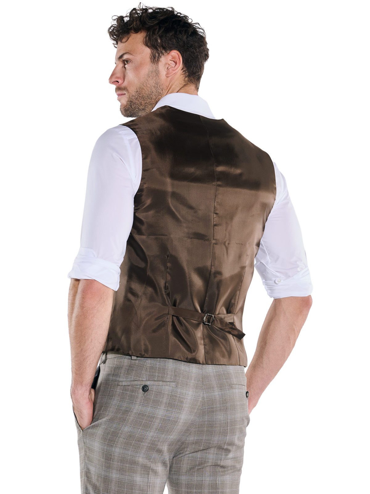 emilio adani Anzugweste emilio adani Herren Anzug-Weste gemustert, Grau günstig online kaufen