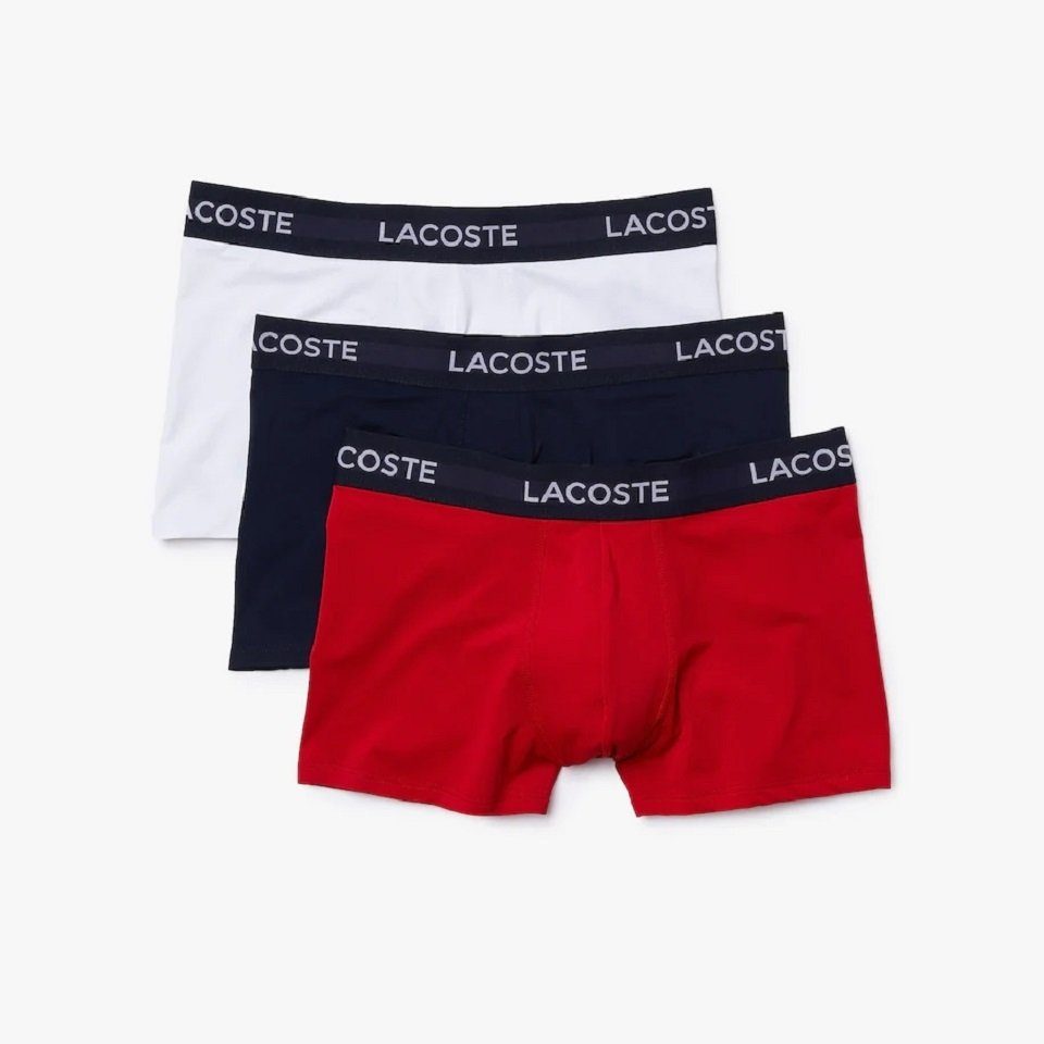 Lacoste Boxershorts Boxershorts Trunks 3er-Pack (3-St) LAW red / navy / white