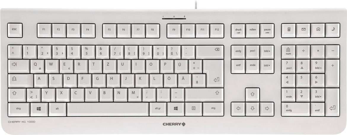 Cherry Tastatur KC weiß-grau 1000
