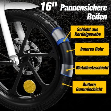 HITWAY E-Bike, Faltbares Mini-Elektrofahrrad, 17.42KG, 250W Motor, 25-60KM Reichweite