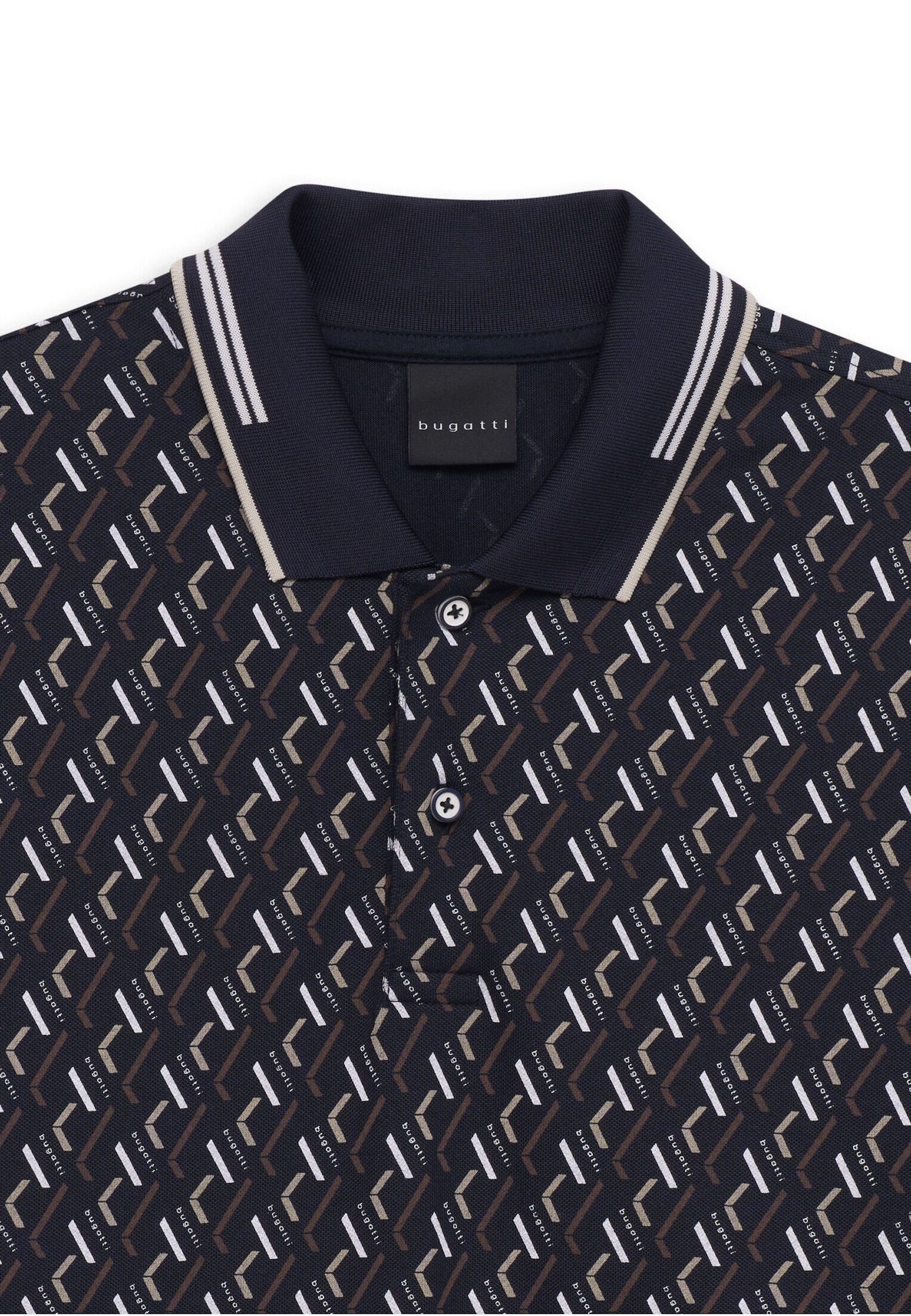 bugatti Poloshirt mit auffälligem Print